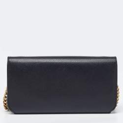 Balenciaga Black Leather Everyday Wallet on Chain