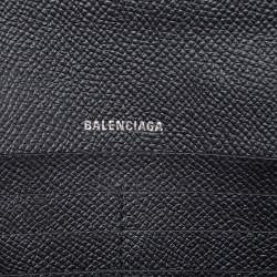 Balenciaga Black Leather Everyday Wallet on Chain