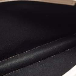 مملوكة مسبقًا Balenciaga Off White Leather Perforated Logo Pochette Bag