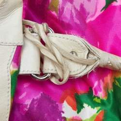 Pre Owned Balenciaga Multicolor Printed Nylon and Leather GSH Brief Bag