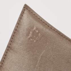 Pre Owned Balenciaga Dark Beige Croc Embossed Leather Small Hourglass Top Handle Bag