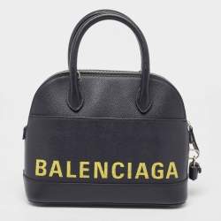 Balenciaga Navy Blue Leather Small Ville Bag