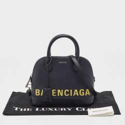 Balenciaga Navy Blue Leather Small Ville Bag