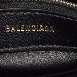 Balenciaga Navy Blue Leather Small Ville Bag