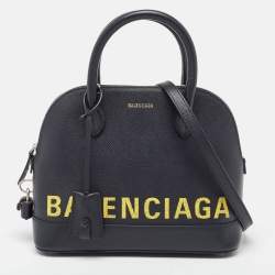 Balenciaga Navy Blue Leather Small Ville Bag