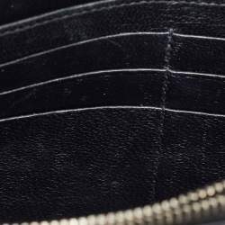 Pre Owned Balenciaga Black Croc Embossed Leather Ville Chain Clutch