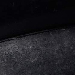 Pre Owned Balenciaga Black Croc Embossed Leather XS Hourglass Top Handle Bag