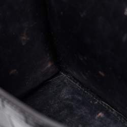 Pre Owned Balenciaga Black Croc Embossed Leather XS Hourglass Top Handle Bag