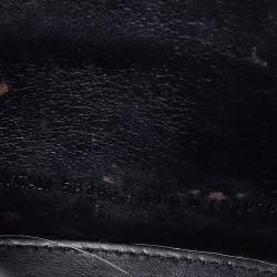 Pre Owned Balenciaga Black Croc Embossed Leather XS Hourglass Top Handle Bag