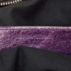 Pre Owned Balenciaga Purple Leather RTT GSH Bag
