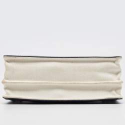 Pre Owned Balenciaga Blue/Off White Canvas and Leather Pochette Shoulder Bag