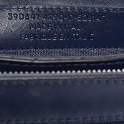 Pre Owned Balenciaga Blue/Off White Canvas and Leather Pochette Shoulder Bag