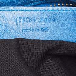 مملوكة مسبقًا Balenciaga Blue Leather GGH Motorcycle City Bag