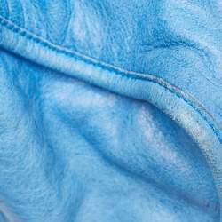 مملوكة مسبقًا Balenciaga Blue Leather GGH Motorcycle City Bag