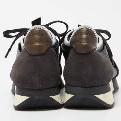 مملوكة مسبقًا Balenciaga Tri Color Leather, Mesh and Suede Race Runner Sneakers Size 39