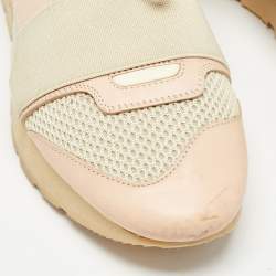 Pre Owned حذاء رياضي بالنسياغا ريس رانر جلد وشبك متعدد ال�ألوان مقاس 36