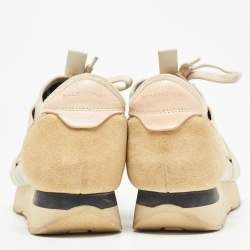 Pre Owned حذاء رياضي بالنسياغا ريس رانر جلد وشبك متعدد الألوان مقاس 36