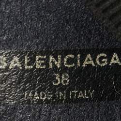 Balenciaga Black Knit Speed Trainer Sneakers Size 38