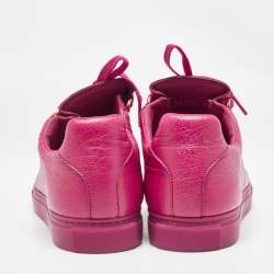 Balenciaga Pink Leather Arena Sneakers Size 38