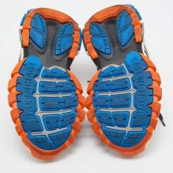 Pre Owned Balenciaga Multicolor Faux Leather and Mesh Track Sneakers Size 40