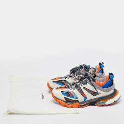 Pre Owned Balenciaga Multicolor Faux Leather and Mesh Track Sneakers Size 40