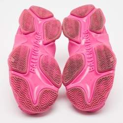 مملوكة مسبقًا Balenciaga Pink Leather Triple S Lace Up Sneakers Size 36