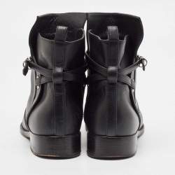 مملوكة مسبقًا Balenciaga Black Leather Ankle Length Boots Size 40
