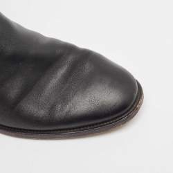 مملوكة مسبقًا Balenciaga Black Leather Ankle Length Boots Size 40