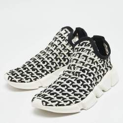 Balenciaga Tricolor Woven Knit Fabric Speed Trainer Sneakers Size 40