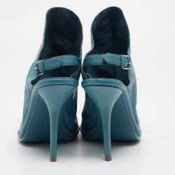 Balenciaga Blue Leather Glove Slingback Sandals Size 39.5