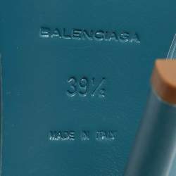 Balenciaga Blue Leather Glove Slingback Sandals Size 39.5