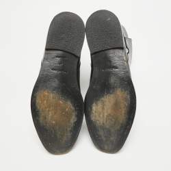 Balenciaga Black Leather Ankle Length Boots Size 41
