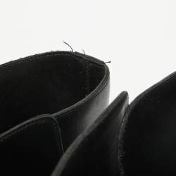 Balenciaga Black Leather Ankle Length Boots Size 41