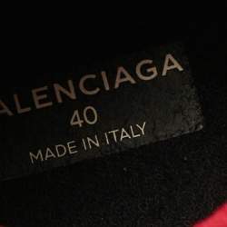 Balenciaga Red Knit Fabric Speed Trainer Slip On Sneakers Size 40