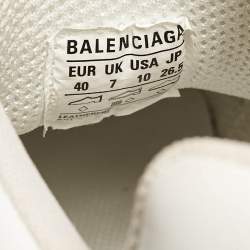 Balenciaga White Faux Leather Triple S Sneakers Size 40