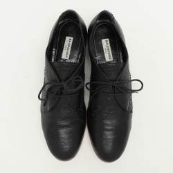 Balenciaga Black Leather Lace Up Derby Size 39.5