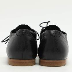 Balenciaga Black Leather Lace Up Derby Size 39.5