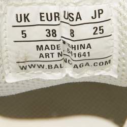 Pre Owned Balenciaga Multicolor Faux Leather and Mesh Triple S Lace Up Sneakers Size 38