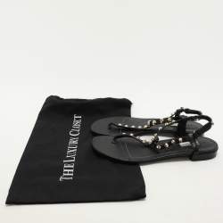 Balenciaga Black Leather Arena Flat Sandals Size 39