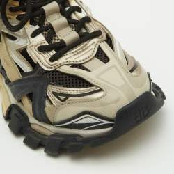 Pre Owned Balenciaga Multicolor Faux Leather and Mesh Track 2 Sneakers Size 38