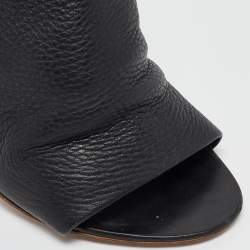 Balenciaga Black Leather Glove Slingback Sandals Size 40