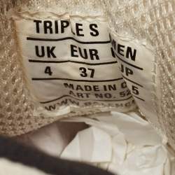 Pre Owned Balenciaga Multicolor Mesh and Nubuck Leather Triple S Sneakers Size 37