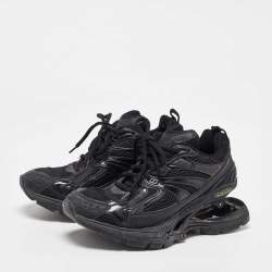 Pre Owned Balenciaga Black Mesh and Faux Leather Xpander Sneakers Size 37