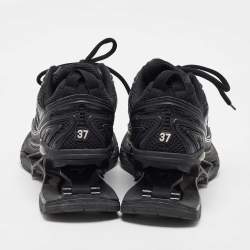 Pre Owned Balenciaga Black Mesh and Faux Leather Xpander Sneakers Size 37