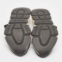 Pre Owned Balenciaga Black Knit Fabric Speed Trainer High Top Sneakers Size 39