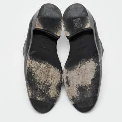 Balenciaga Black Leather Pierced Oxfords Size 37
