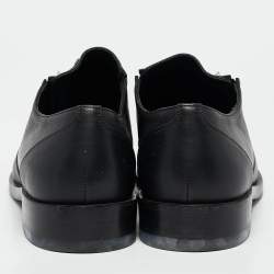 Balenciaga Black Leather Pierced Oxfords Size 37