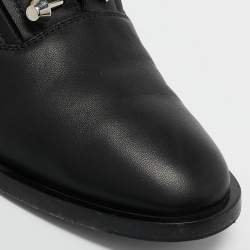 Balenciaga Black Leather Pierced Oxfords Size 37