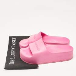 Balenciaga Pink Rubber Platform Chunky Sandals Size 37