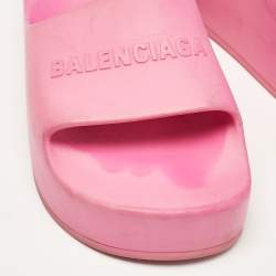 Balenciaga Pink Rubber Platform Chunky Sandals Size 37